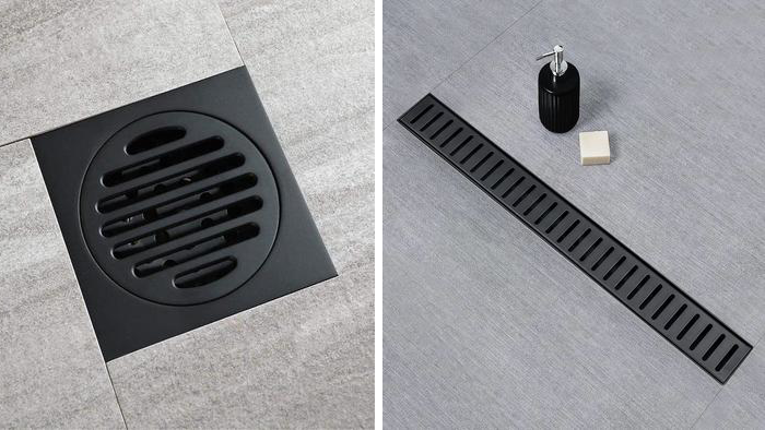 Трап для душа черного цвета